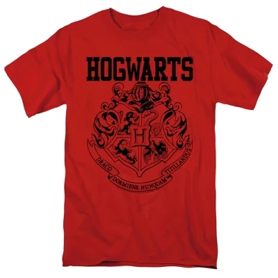 Мужская спортивная футболка Harry Potter Hogwarts, красная