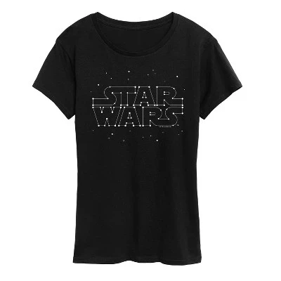 Женская футболка Star Wars Constellation с принтом, черная
