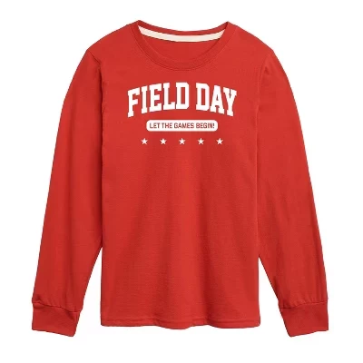 Футболка с длинным рукавом Field Day Let The Games Begin красного цвета с графическим рисунком