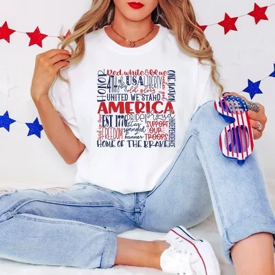 Женская футболка Simply Sage Market American Words, белая