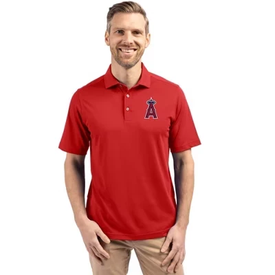 Мужское поло Los Angeles Angels Virtue Eco Pique из переработанного красного материала
