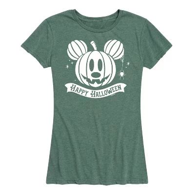 Женская футболка с коротким рукавом Mickey Happy Halloween с графическим рисунком heather juniper