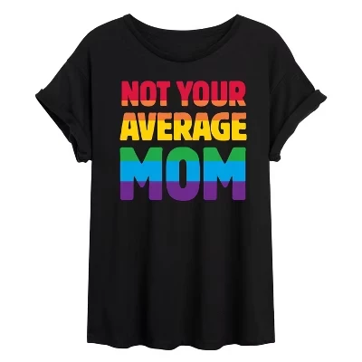 Женская оверсайз футболка Instant Message «Not Your Average Mom», черная