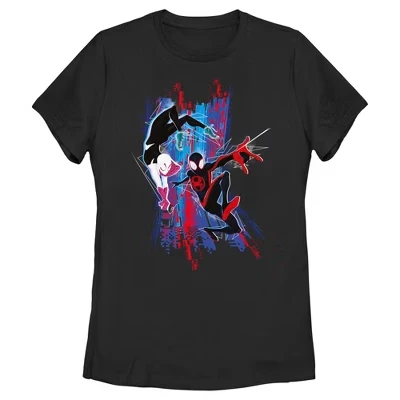 Женская футболка Spider-Man: Майлз и Гвен, черная