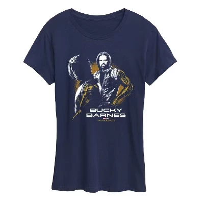 Женская футболка с короткими рукавами и графическим принтом Bucky Barnes Tee - Thunderbolts - синяя