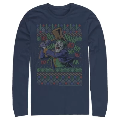 Мужская рубашка с длинным рукавом Batman Ugly Christmas Joker Hammer