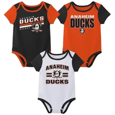 Боди для маленьких мальчиков Anaheim Ducks 3pk разноцветное