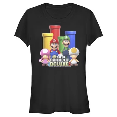 Женская футболка Super Mario Bros. для юниоров U Deluxe T-Shirt black