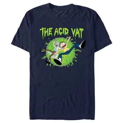 Мужская футболка Rick and Morty Acid Vat, синяя