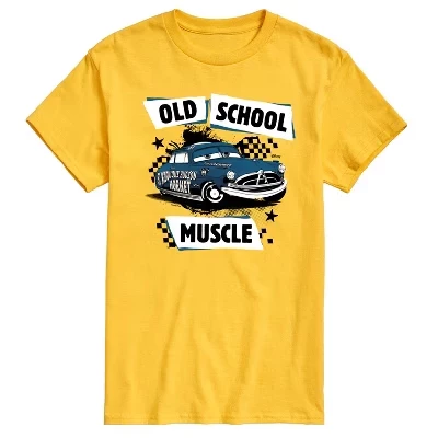 Мужская футболка Cars Doc Hudson с принтом, желтая