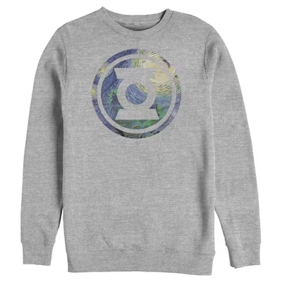 Мужская толстовка с логотипом Green Lantern Starry Night, спортивная heather