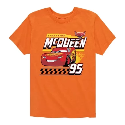 Футболка для мальчиков Cars McQueen, меланж-оранжевая