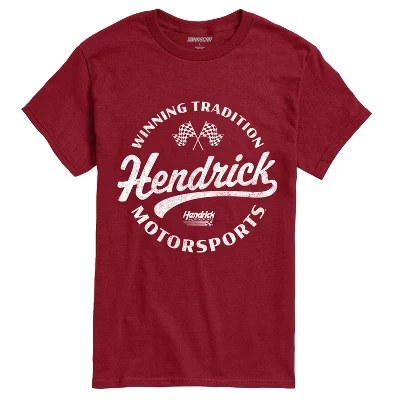 Мужская футболка Hendrick Motorsports Winning Tradition с коротким рукавом и графическим принтом, красная