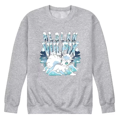 Мужская флисовая толстовка с рисунком покемона от Alolan Vulpix Ice Winter athletic heather