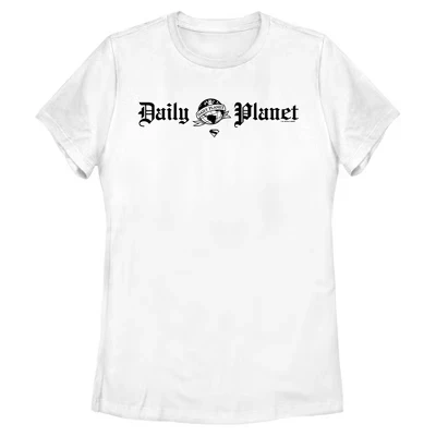 Женская футболка с логотипом Superman Daily Planet белого цвета