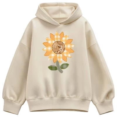 Женское худи Instant Message Sunflower Patch, кремовое