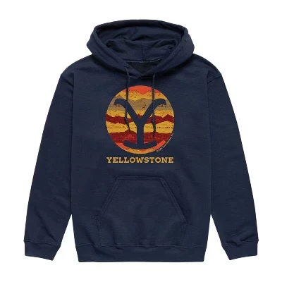 Мужское худи Yellowstone Y Ranch Pattern, синее