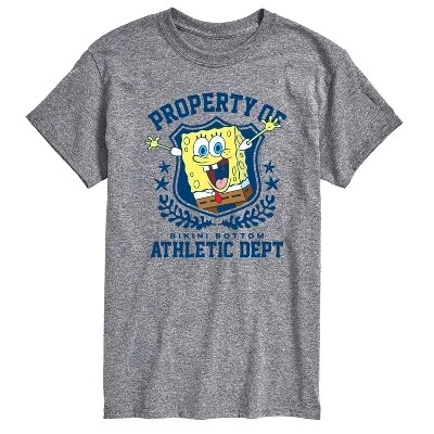 Мужская футболка SpongeBob, Bikini Bottom, серый меланж