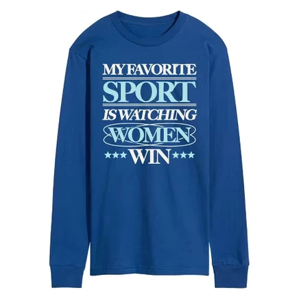Мужской лонгслив Instant Message Women Win, синий