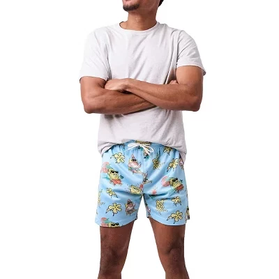 Пляжные шорты Spongebob Squarepants Beach Day с принтом по всему телу, мужские синие спортивные сетчатые шорты spongebob beach day