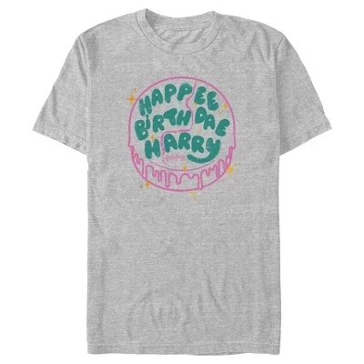 Мужская футболка Happee Birthdae Cake от Happee Birthdae athletic heather