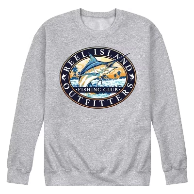 Мужская флисовая толстовка Reel Island Outfitters с графическим рисунком athletic heather