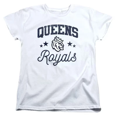 Женская футболка Queens University Of Charlotte Royals белого цвета