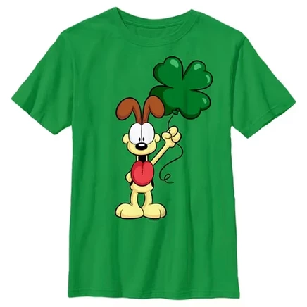 Футболка с воздушным шаром Odie Shamrock в честь Дня Святого Патрика для мальчика kelly green