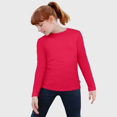 Детская футболка City Threads с длинным рукавом, красная