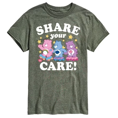 Мужская футболка Care Bears Share Your Care, зеленая