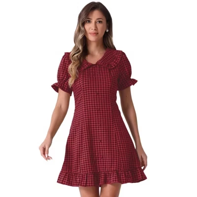 Женское платье INSPIRE CHIC в клетку, черное