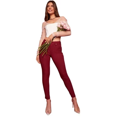 Женские джинсы YMI Hyper Stretch, скинни, темно-розовые