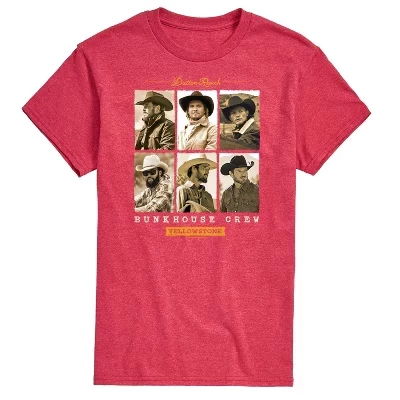 Мужская футболка Bunkhouse Cowboy Crew с коротким рукавом и графическим рисунком heather red