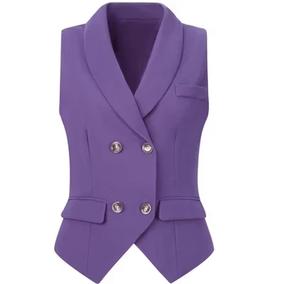Женский жилет INSPIRE CHIC Lapel Collar, фиолетовый