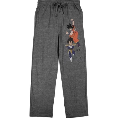 Пижамные брюки Goku & Vegeta для взрослых Gray Heather Quick Turn Sleep графитовые