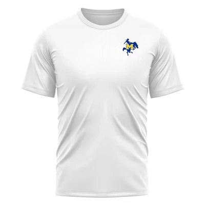 Мужская спортивная футболка Campus Lab Mcneese State University с логотипом на левой стороне груди белого цвета
