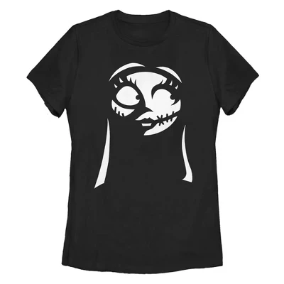 Женская футболка Sally Shadow на Хэллоуин для нее черная