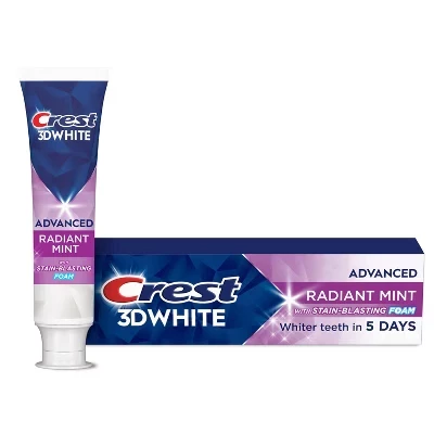 Зубная паста Crest 3D White Advanced, Radiant Mint