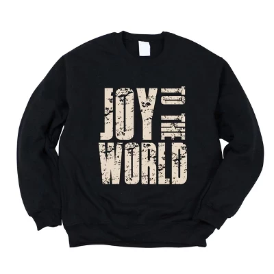Joy To The World Block Distressed - женская толстовка с рисунком midnight
