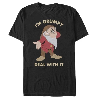 Мужская футболка Snow White Grumpy, черная