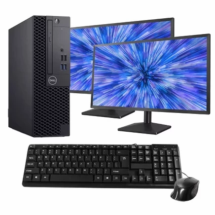 Комплект настольных компьютеров 3060-Intel Core i5 8-го поколения-16 ГБ оперативной памяти DDR4-1 ТБ SSD-накопитель-Windows 11 Pro-Два 24-дюймовых монитора-Обновлен производителем
