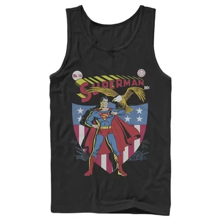 Мужская майка DC Comics Superman American Hero, черная