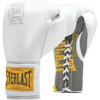 Боксерские перчатки Everlast 1910 Pro со шнуровкой, белые