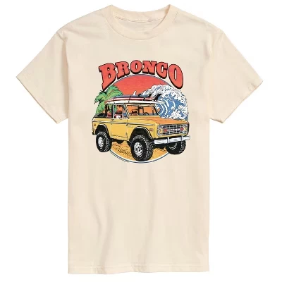 Мужская футболка Bronco Beach с коротким рукавом и рисунком кремового цвета