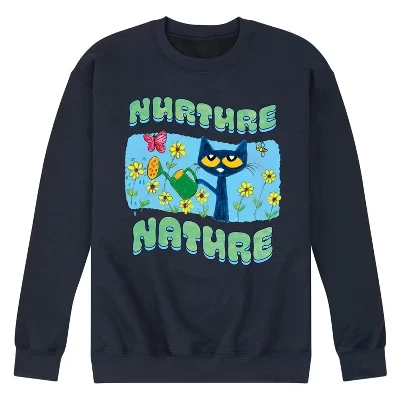Мужская флисовая толстовка Nurture Nature с графическим принтом темно-синий