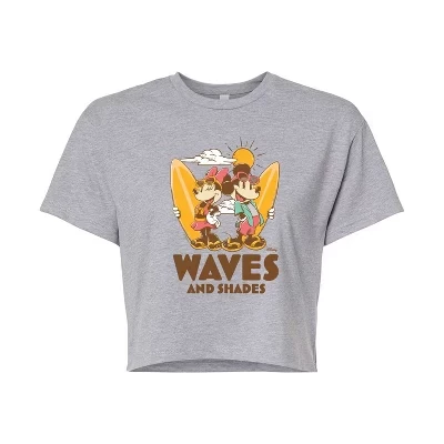 Женская укороченная футболка Disney Waves And Shades, серая