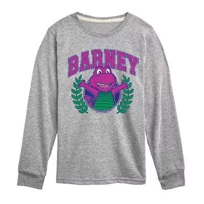 Университетская футболка с длинным рукавом и графическим рисунком athletic heather