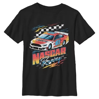 Детская футболка для мальчика Nascar Racing 61, черная