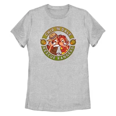 Женская футболка Chip n Dale, серый меланж