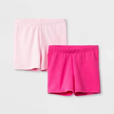 Спортивные шорты 2pk для маленьких девочек - ™ светло-розовый/темно-розовый